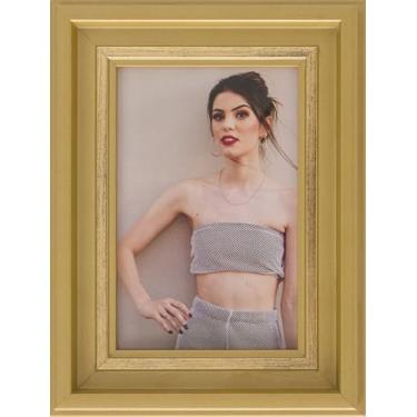 Imagem de Porta Retrato de Mesa 15x21cm Moldura Dourada Elegante 1000