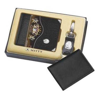 Imagem de Kit Carteira + Chaveiro Mitty Em Couro - M1Ch + P. Do