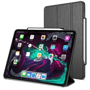 Imagem de Trianium Capa para iPad Pro de 12,9 polegadas, compatível com iPad 12,9 2018 3ª versão (suporte para carregamento Apple Pencil Charging), capa protetora resistente de corpo inteiro, suporte dobrável