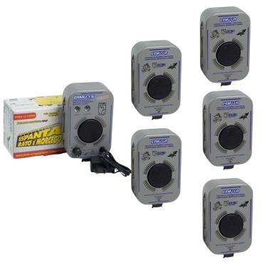 Imagem de REPELENTE RATO MORCEGO ULTRASSONICO SONORO ZEBU + 5 EMISSORES