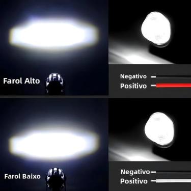Imagem de Luz De Direção Mini De Duas Cores Para Motocicleta 12V Farol Auxiliar 