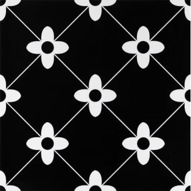 Imagem de Descasque e cole o piso de azulejo preto flor preta autoadesivo impermeável piso de vinil para quarto