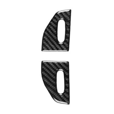 Imagem de Edinstry Acabamento da tampa da moldura da saída de ar traseira de fibra de carbono compatível com Dodge RAM 1500 2500 3500 2019-2023 Cabine de tripulação interior painel de saída de ar condicionado