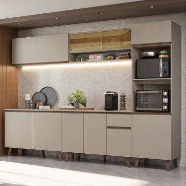 Imagem de Armário De Cozinha Completa 300 Cm Nice Madesa 01 Crema