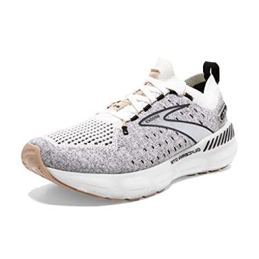 Imagem de Brooks Tênis de corrida feminino Glycerin StealthFit GTS 20 suporte, Branco/preto/creme, 12