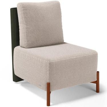 Imagem de Poltrona Decorativa Sala Estar Living Pés Madeira Hungria L02 material