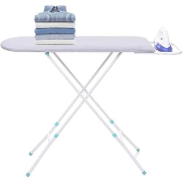 Imagem de Tabua de Passar Roupa Com Suporte para Ferro Tecido Termico Mesa Passadeira