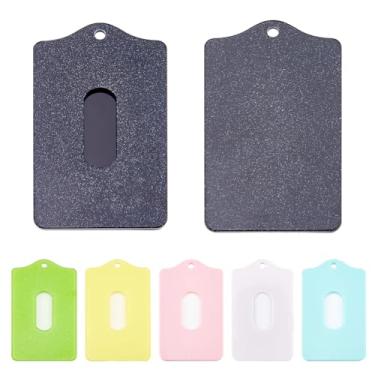 Imagem de SUPERFINDINGS 6 unidades, 6 estilos, porta-cartões de identificação de acrílico, porta-crachá rígido, protetor de cartão retangular, porta-cartões de identificação para fábricas, escritórios e escolas