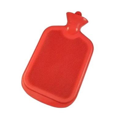 Imagem de Bolsa de Água Térmica 2L Compressa de Água Quente e Fria - Bolsa de Borracha para Cólicas, Dores Musculares, Torcicolos e Inflamações - Terapia Térmica - Shop100 (Vermelho)
