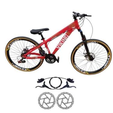 Imagem de Bicicleta Vikingx Tuff 25 Aluminio 24v Freio Hidraulico Suspensão Dian