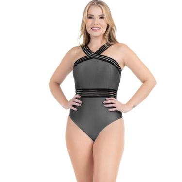 Imagem de Body Elástico Praia Detalhe Cintura Maiô Transparência - HYPE MODAS, G