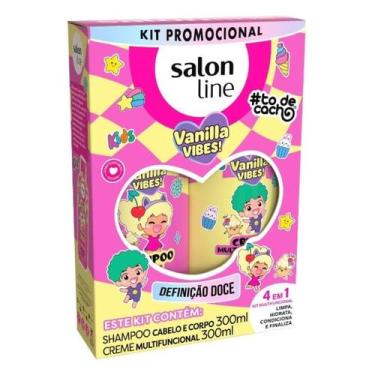 Imagem de Kit Shampoo 300ml + Creme Multifuncional 300ml todecacho Kids Vanilla 