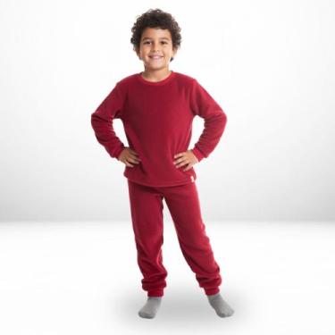 Imagem de Pijama de Inverno Quentinho Infantil Plush/Fleece Diversas Cores - Sup