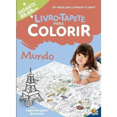 Imagem de Livro Tapete Gigante Para Pintar Colorir Desenho Infa Mundo