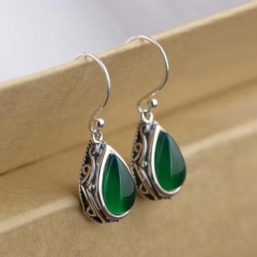 Imagem de Brincos femininos vintage em forma de gota d'água, 0.94, Latão, plástico