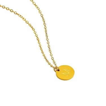 Imagem de 1 colar redondo de letras com acabamento brilhante banhado a prata para mulheres, joia fina, presente para mamãe, 45cm, Cobre, Sem Pedra Preciosa