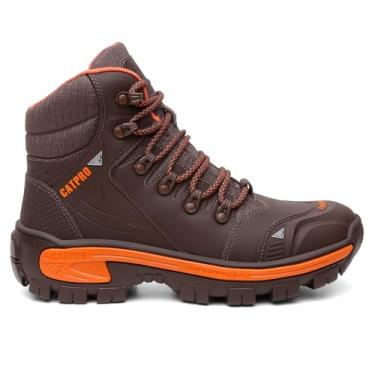 Imagem de Coturno Segurança CatPro Com C.A, Em Couro Legítimo, Cano Médio (Café, Padrão, BR, Adulto, Numérico, 38)