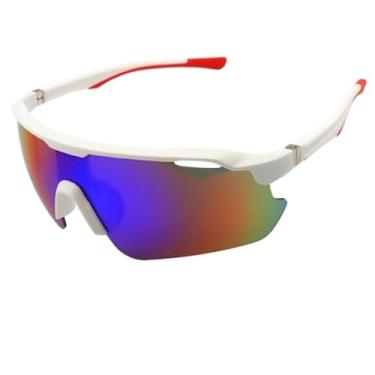 Imagem de Óculos de Sol Esportivo com Mola na Haste para Corrida Baixa Pace Premium Ciclismo Bike UV400 Masculino Feminino Unisex - Modelo Cooper - Cacife Brand (Branco Espelhado)