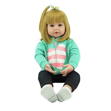 Imagem de Boneca infantil Reborn TERABITHIA, cabelo loiro, 60 cm com roupas