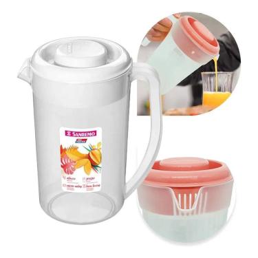 Imagem de 2X Jarra Agua Suco Plástico Vac Freezer Sanremo 2L