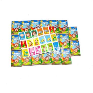 Imagem de Kit 10 Jogo da Memória Selva Infantil p/Kit Festa Lembrancinha Prenda Infantil Educativo