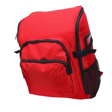 Imagem de FTVOGUE Mochila para Ferramentas de Limpeza de Grande Capacidade 45x32x19cm 1000D Oxford Pano Anti Respingos Suprimentos de Limpeza Profissionais Bolsa para Empresas de Limpeza (vermelho)