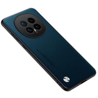 Imagem de POYUFRG Capa fina para Honor Magic 8 Pro/Magic 8, capa de couro leve anti-impressão digital com capa de proteção de lente com tudo incluído, cromada, 8 Pro