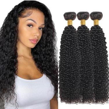 Imagem de Pacotes de cabelo YOUNGHANN Kinky Curly Brazilian Virgin 8A 3x95-100g