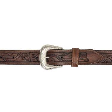 Imagem de Cinto em Couro Masculino Estampado Estiloso Moda Country Fecho Fivela 
