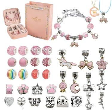 Imagem de Kit montagem de pulseiras Infantil com porta joia - Lindo presente para Criança e menina adolescente - kit montagem de bijuteria