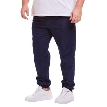 Imagem de Calça Plus Size Jogger Jeans Sarja Colorida Masculina Punho - Daze Mod