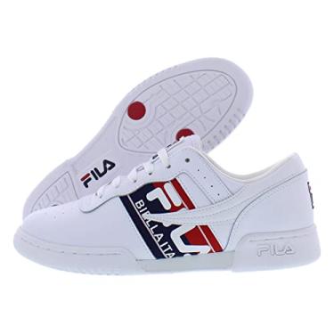 Imagem de Fila Tênis masculino Original Fitness Lea Classic, Branco/Fila azul marinho/vermelho Fila preto, 42