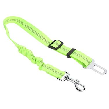 Imagem de Akozon Cinto de Segurança Reflexivo Ajustável para Cães - Corda de Tração de Nylon para Animais de Estimação Com Amortecedor Elástico Alto - 65,5 Cm de Comprimento para Viagens Seguras de Carro