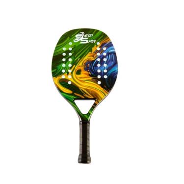 Imagem de Raquete Beach Tennis, Brazilian Flag com Raqueteira, Modelo Sand Spin, Gaya.