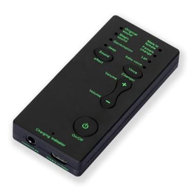 Imagem de Dispositivo profissional de troca de voz M1, preto, mini placa de som portátil para transmissão ao vivo e jogos com vários efeitos sonoros, controle de volume