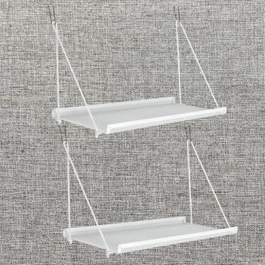 Imagem de Comastbo 2 conjuntos de prateleiras de cubo de parede de tecido com gancho para decoração de cubículos de escritório, prateleira organizadora de cubículos com corda (acessório de mesa de tamanho