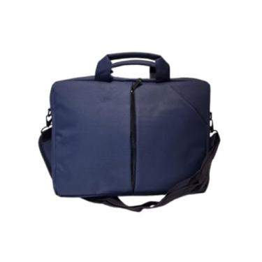 Imagem de Bolsa Transversal para Notebook 42cm – Bolsa de Mão e Crossbody, Material Resistente, Compartimento Interno com Zíper, Ideal para Trabalho, Faculdade e Viagens (Azul Escuro)