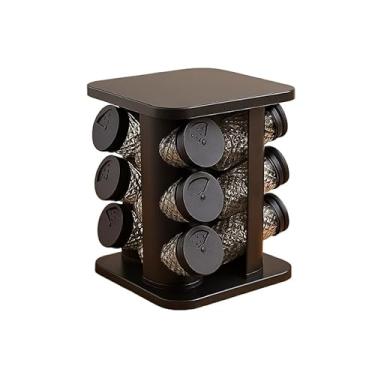 Imagem de Porta Temperos Giratório Profissional 12 Potes De Vidro Com Tampa Dosadora Oferta Condimentos(12 Potes)