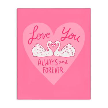 Imagem de Stupell Industries Arte de parede em tela Always & Forever Swans, design por Juliet Meeks, 20 x 16