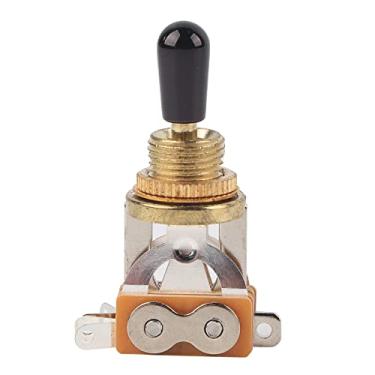 Imagem de Interruptor de Alternância de Metal de 3 Vias, Peça de Substituição de Ponta Preta para Guitarra Elétrica para Estilo LP, Cena Aplicável (Ouro)
