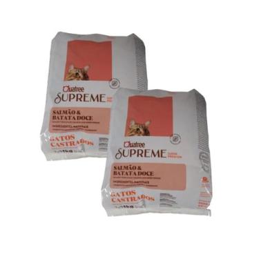 Imagem de kit quatree supreme gatos castrados salmão de 1-kg, 2kg