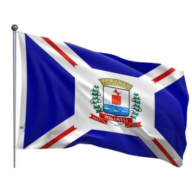 Imagem de Bandeira do Município de Iguatu Dupla Face Estampada Tamanho 70x100cm 