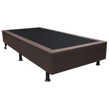 Imagem de Base Para Cama Solteiro 88x188cm Liz S05 Sintético Marrom - Mpozenato