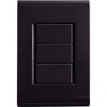 Imagem de Conjunto Placa Cega Tramontina 4x2 Liz Grafite