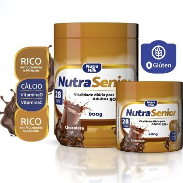 Imagem de Nutra Senior 50+ Completo com 28 Vitaminas e Minerais - Pote 800g Chocolate