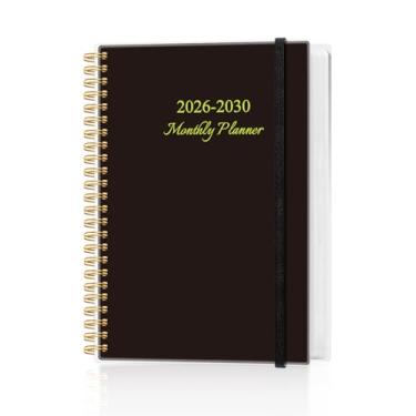 Imagem de Agenda mensal 2026-2030, calendário de cinco anos de setembro de 2025 a dezembro de 2030 com encadernação em espiral, bolso interno, fecho elástico, agenda de 64 meses para casa | escola | escritório