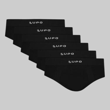 Imagem de Kit 6 Cuecas Lupo Slip Micromodal Sem Costura 00681-001, Preto, P