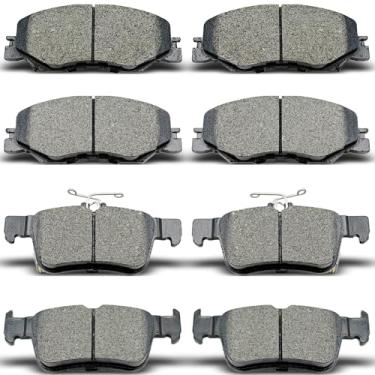 Imagem de DYZJKWJW D2185 D1878 Conjunto de pastilhas de freio de cerâmica dianteiras traseiras adequadas para Honda Civic LX/Sport/EX/EX-L/Sport Touring/Touring 2022-2024