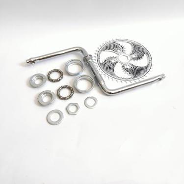 Imagem de Kit de manivela de pedal de 5 cm de largura para bicicleta motorizada a gás de 2 tempos e 4 tempos (preto, 44T)