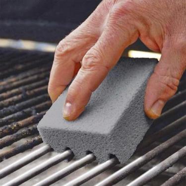 Imagem de Bloco de tijolos para limpeza de grelha, almofada de pedra para remover manchas de sujeira para remover forno, fogão, banheiro, piscina